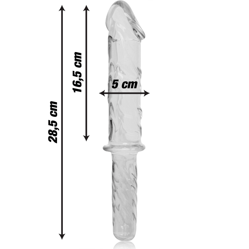 Glasdildo Modell 24 Transparent 28,5 cm – Ansicht 3