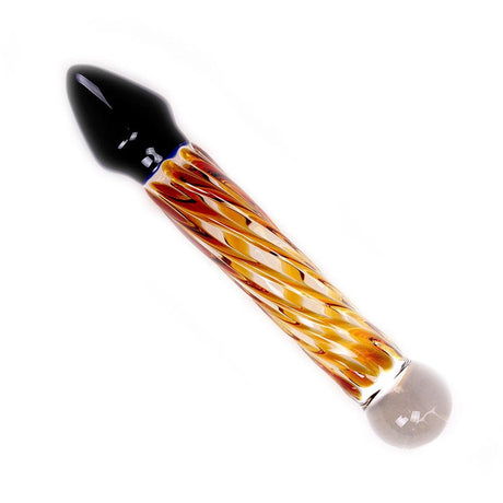 Glasdildo Schwarze Spitze 19 x 3,5 cm