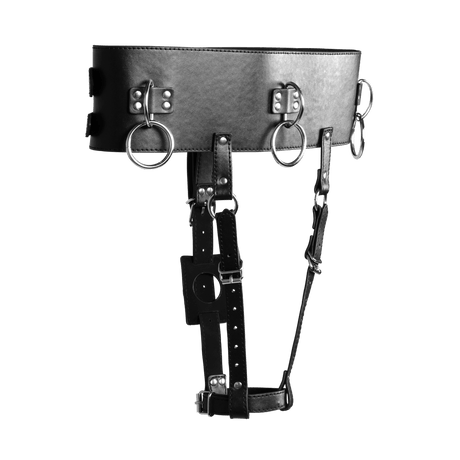 Gürtel mit Vibratorhalter Schwarz 104,5 cm – Ansicht 4