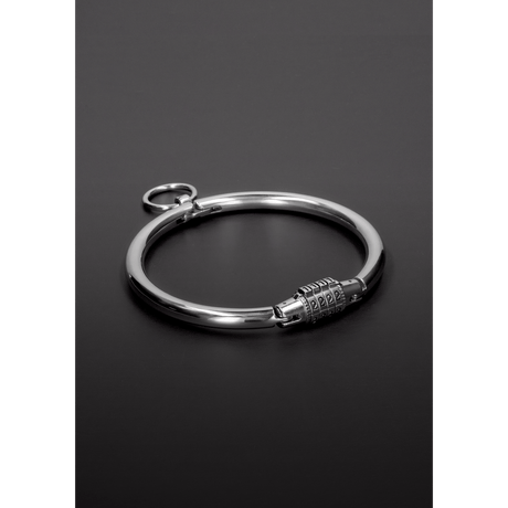 Halsband aus Edelstahl mit Zahlenschloss Silber 12,6 cm – Ansicht 2