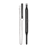Halsband Ouch mit Strasssteinen und Leine Schwarz 102 cm – Ansicht 5