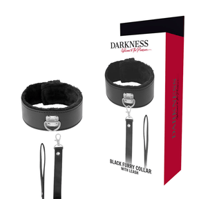 Halsband gefüttert mit Titankette Schwarz