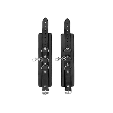Halsband Ouch Black and White mit Handschellen 70 cm Schwarz – Ansicht 6