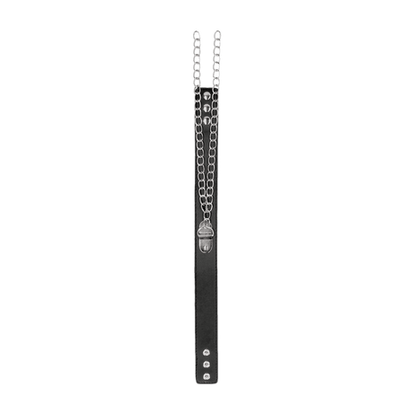 Halsband Ouch Black and White mit Handschellen 70 cm Schwarz – Ansicht 4