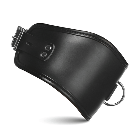 Halsband Master Series Hard Stance Haltungskragen gepolstert abschließbar PU-Leder Schwarz 60,3 cm