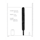 Halsband Ouch Luxury mit gerafftem Besatz und Leine 52,5 cm in zwei Farben – Ansicht 7