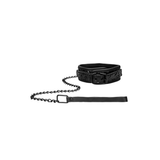 Halsband Ouch Luxury mit gerafftem Besatz und Leine 52,5 cm in zwei Farben – Ansicht 4