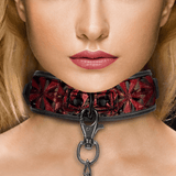 Halsband Ouch Luxury mit gerafftem Besatz und Leine 52,5 cm in zwei Farben – Ansicht 8