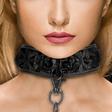 Halsband Ouch Luxury mit gerafftem Besatz und Leine 52,5 cm in zwei Farben