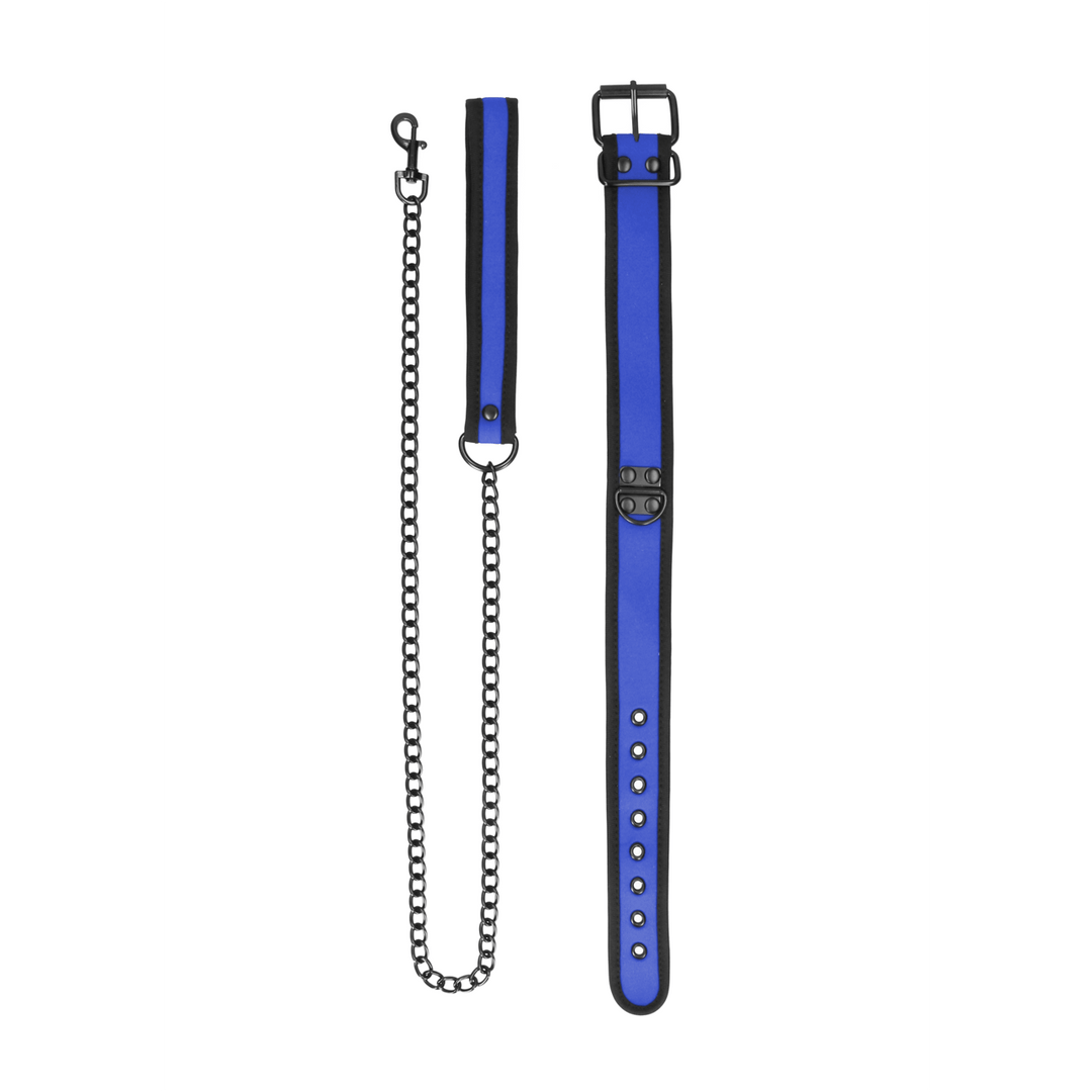 Halsband Ouch Puppy Play aus Neopren mit Leine in zwei Farben – Ansicht 12