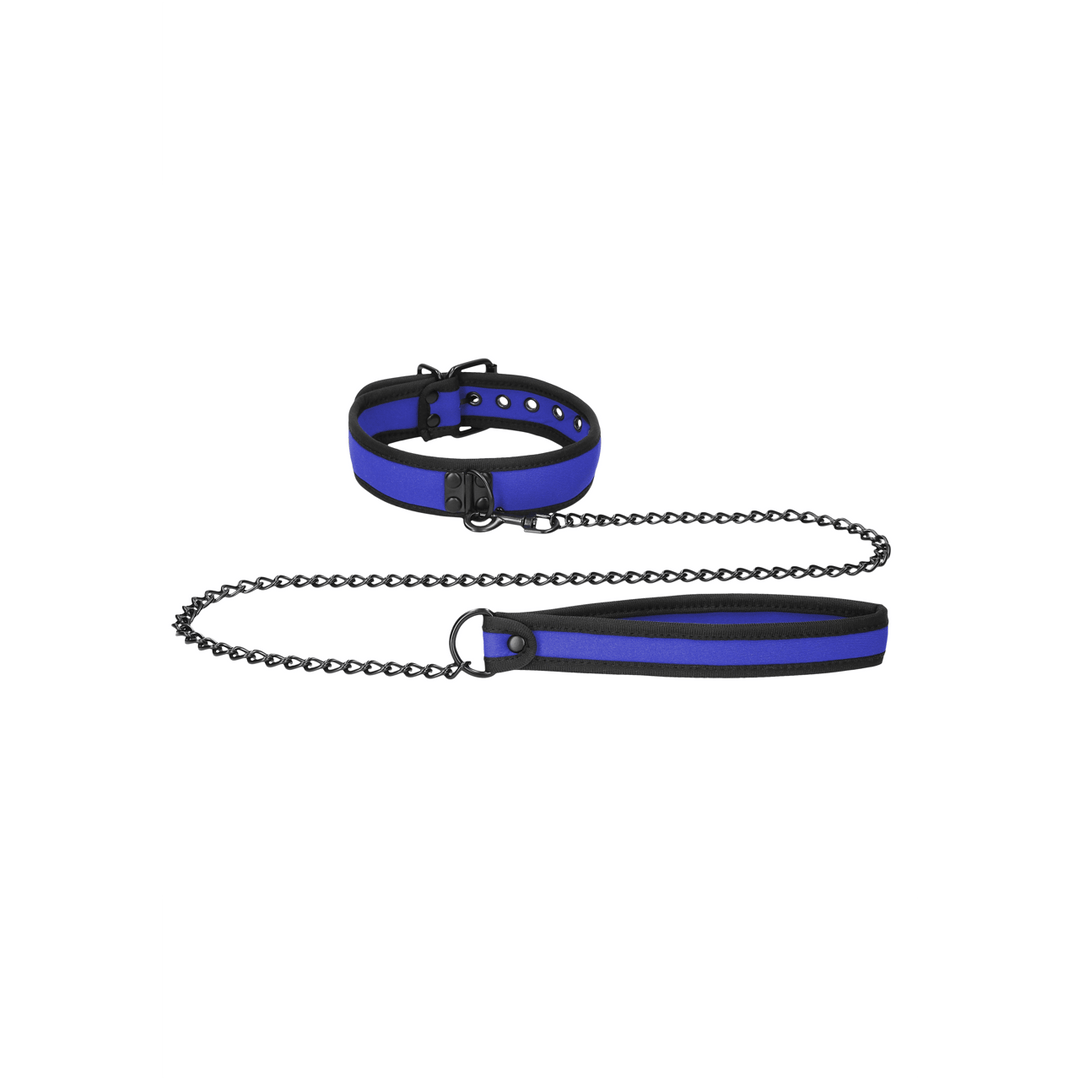 Halsband Ouch Puppy Play aus Neopren mit Leine in zwei Farben – Ansicht 11