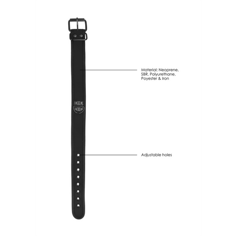 Halsband Neopren mit Leine Schwarz – Ansicht 6