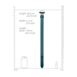 Halsband Ouch Luxury glatt mit Leine 110 cm Petrol – Ansicht 6