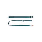 Halsband Ouch Luxury glatt mit Leine 110 cm Petrol – Ansicht 5
