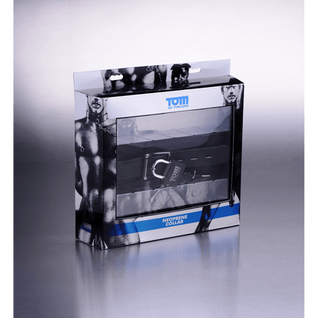 Halsband Tom of Finland Neopren mit Schloss Schwarz – Ansicht 2
