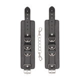Fesseln Ouch für Hand oder Fuß Black and White mit Kette 25 cm Schwarz – Ansicht 5