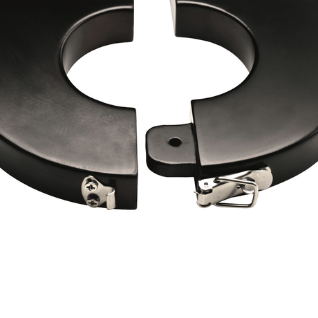 Hand- und Fußfesseln Master Series Trapped Halsgeige Holz Schwarz 61 cm – Ansicht 5