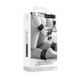 Hogtie-Set Ouch Black and White mit vier Klettmanschetten 50 cm Schwarz – Ansicht 2