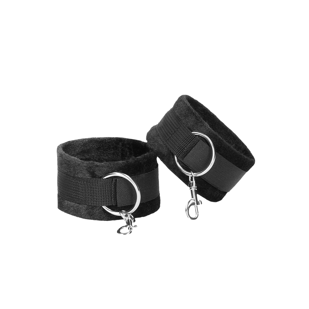 Hogtie-Set Ouch Black and White mit vier Klettmanschetten 50 cm Schwarz – Ansicht 6