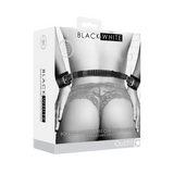 Handfesseln Ouch Black and White mit Haltegriff 50 cm Schwarz – Ansicht 2