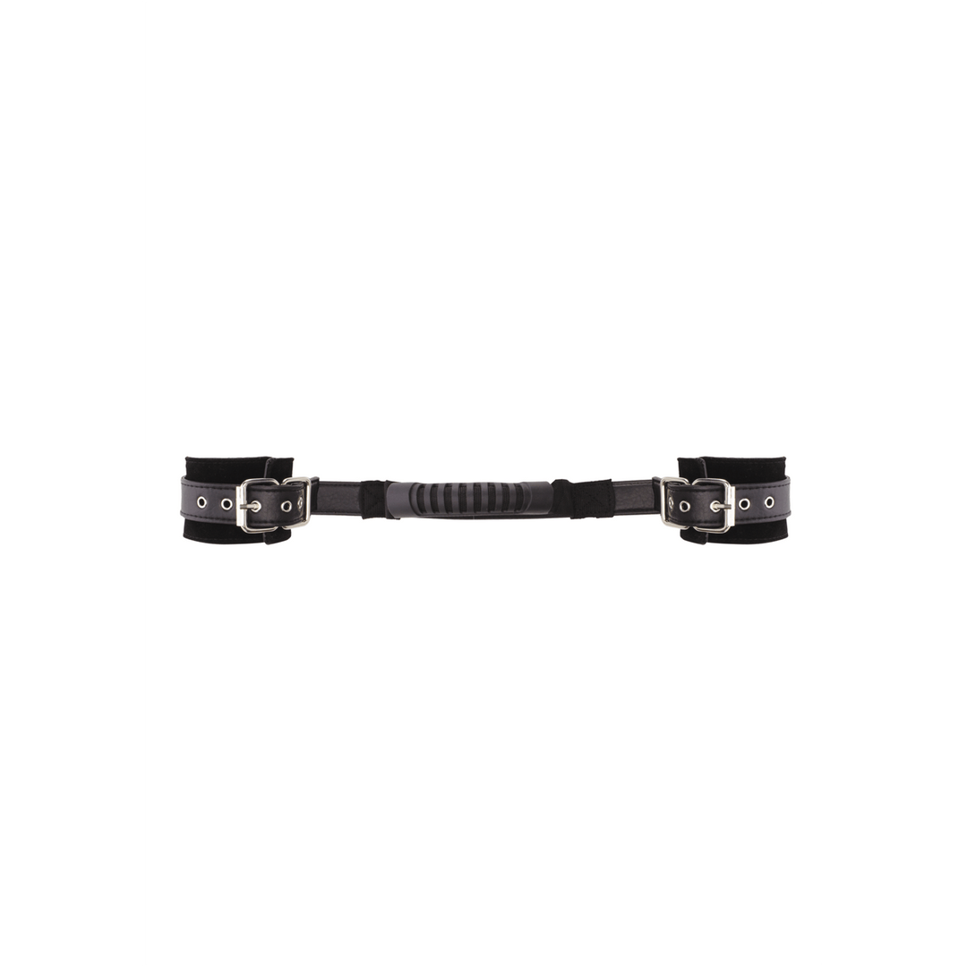 Handfesseln Ouch Black and White mit Haltegriff 50 cm Schwarz – Ansicht 5