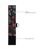 Handfesseln Ouch mit Tattoo-Druck 29,5 cm Schwarz-Bunt – Ansicht 6