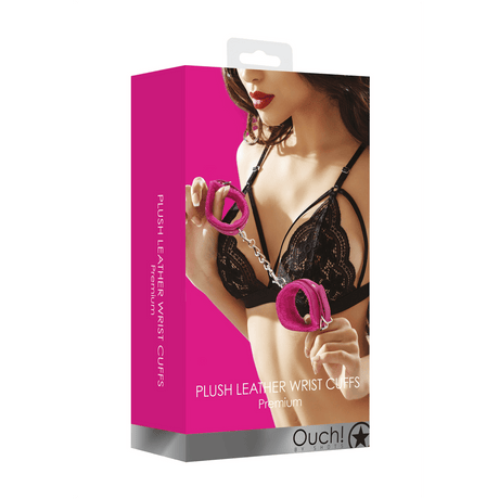 Handfesseln Ouch Premium mit Plüschfutter in zwei Farben 30 cm – Ansicht 2