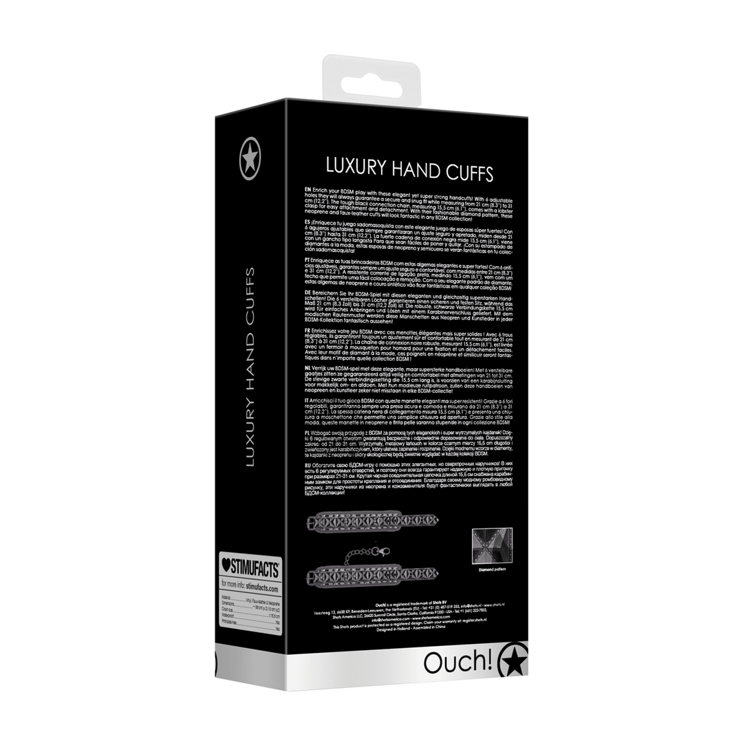 Handfesseln Ouch Luxury mit gerafftem Besatz in zwei Farben 36 cm – Ansicht 3