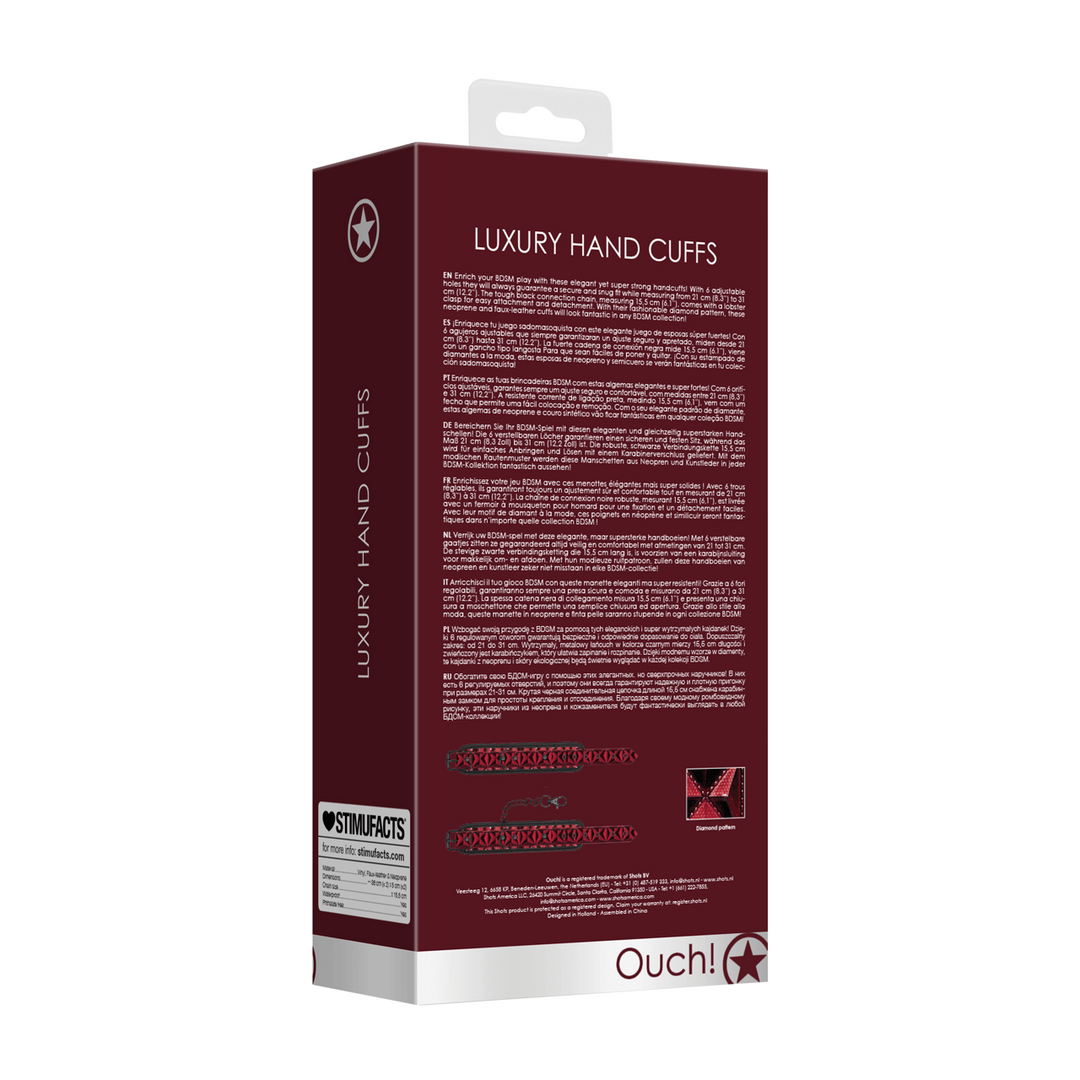 Handfesseln Ouch Luxury mit gerafftem Besatz in zwei Farben 36 cm – Ansicht 10