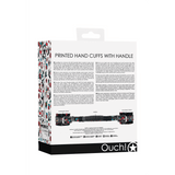 Handfesseln Ouch mit Tattoo-Druck und Haltegriff 59 cm Schwarz-Bunt – Ansicht 3
