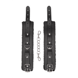 Handfesseln Ouch Black and White mit Plüschfutter 30 cm Schwarz – Ansicht 5