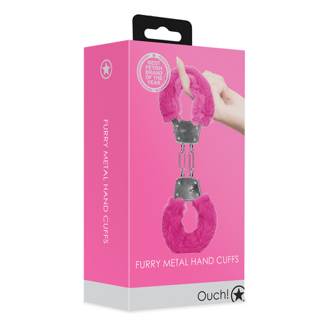 Handschellen Ouch aus Metall mit Plüsch in zwei Farben 23,5 cm – Ansicht 9