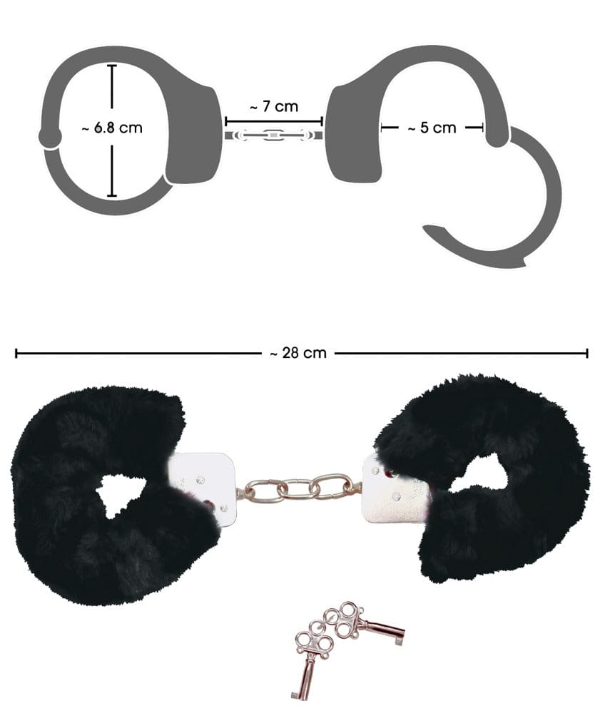 Handschellen Plüsch Schwarz