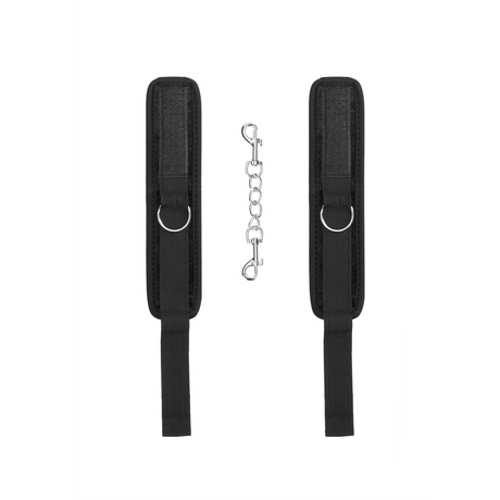 Handfesseln Ouch aus Samt mit Klettverschluss 33 cm Schwarz – Ansicht 5
