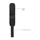 Handfesseln Ouch aus Samt mit Klettverschluss 33 cm Schwarz – Ansicht 6