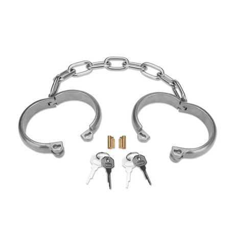 Handschellen schwer Silber 26 cm – Ansicht 2