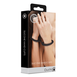 Handfesseln Ouch aus Silikon ohne Verschluss Schwarz 20 cm – Ansicht 2