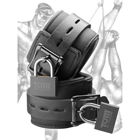 Handschellen Tom of Finland Neopren mit Schlössern Schwarz – Ansicht 6