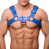Harness Bulldog Leder Blau L/XL