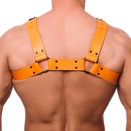 Harness Bulldog Leder Orange S/M – Ansicht 2