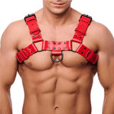 Harness Bulldog Leder Rot L/XL