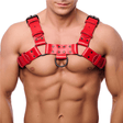 Harness Bulldog Leder Rot S/M