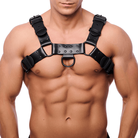 Harness Bulldog Leder Schwarz S/M