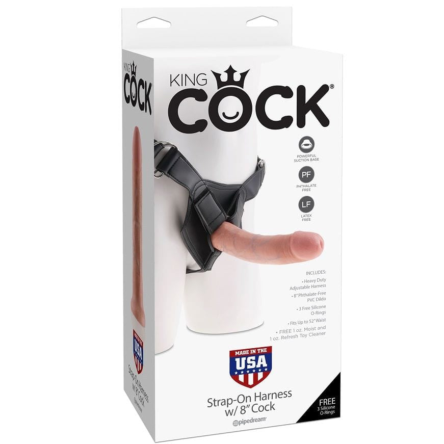 Harness mit realistischem Dildo Nude 20,3 cm – Ansicht 5