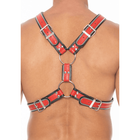 Harness Ouch aus echtem Leder im Streifen-Design in drei Ausführungen – Ansicht 8