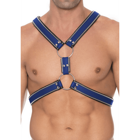 Harness Ouch aus echtem Leder im Streifen-Design in drei Ausführungen