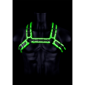 Harness Ouch Bulldog nachtleuchtend L/XL Grün