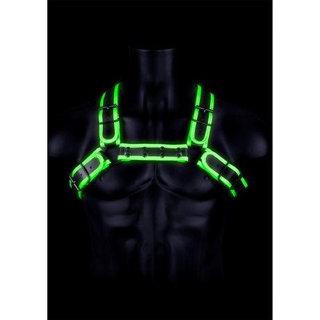 Harness Ouch Bulldog nachtleuchtend L/XL Grün
