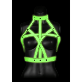 Harness Ouch BH mit Halsband nachtleuchtend L/XL Grün
