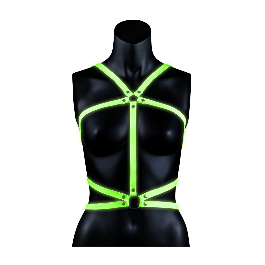 Harness Ouch für den Oberkörper nachtleuchtend in zwei Größen Grün – Ansicht 4